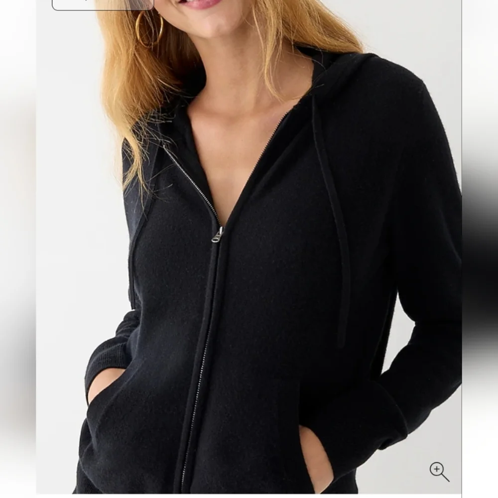 New J Crew Cashmere full-zip sweater-hoodie BJ611 Size S $268 Retail - Picture 2 of 8